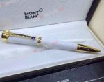 Princess Monaco Montblanc Fake Pen Gold and White Ballpoint Pen